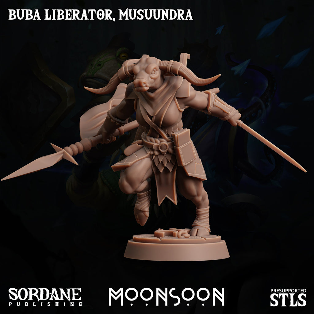 3D Printed Sordane Publishing Buba Freedom Fighter Musuundra Moonsoon 28 32mm D&D
