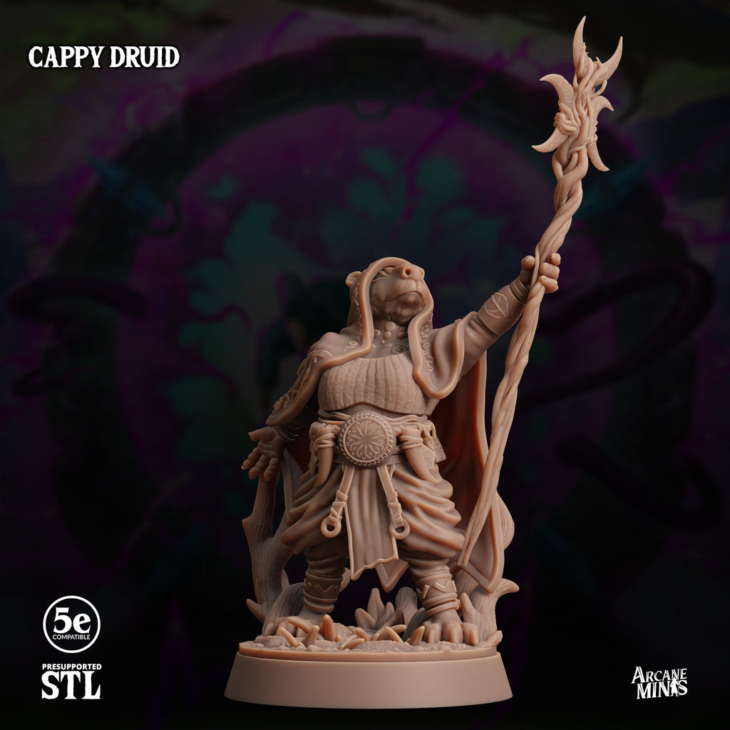 3D Printed Sordane Publishing Cappy Druid Moonsoon 28 32mm D&D