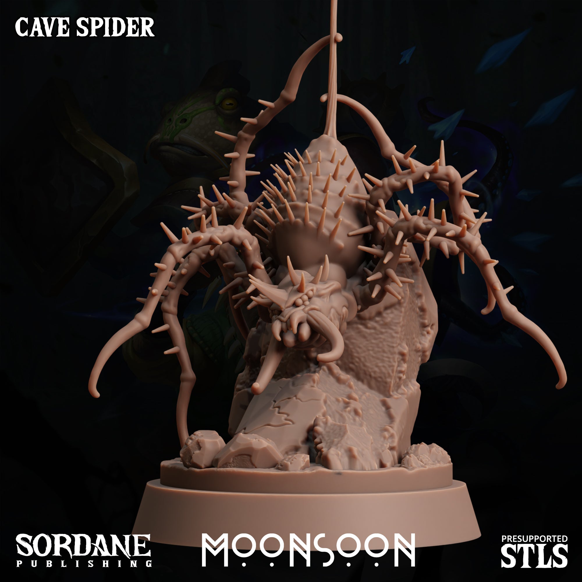 3D Printed Sordane Publishing Cave Spider Moonsoon 28 32mm D&D