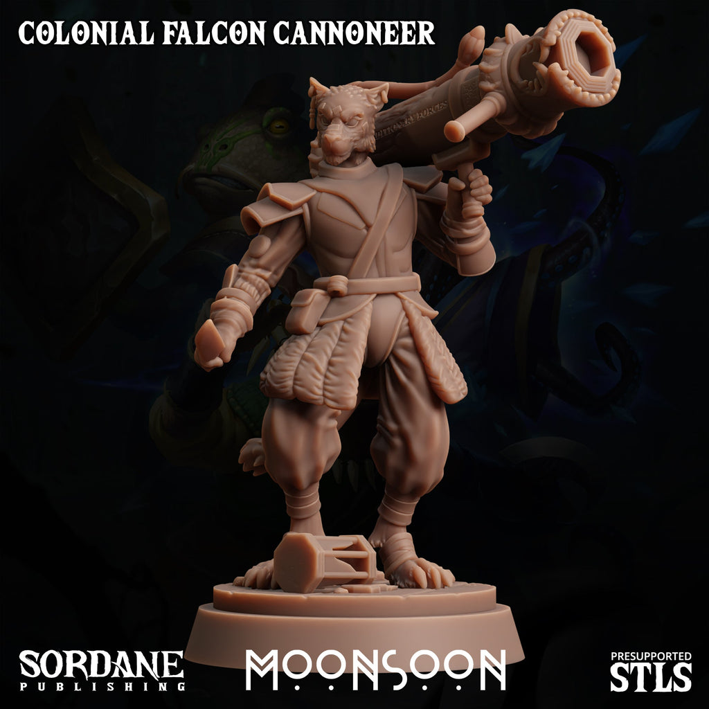 3D Printed Sordane Publishing Colonial Falcon Cannoneer Moonsoon 28 32mm D&D