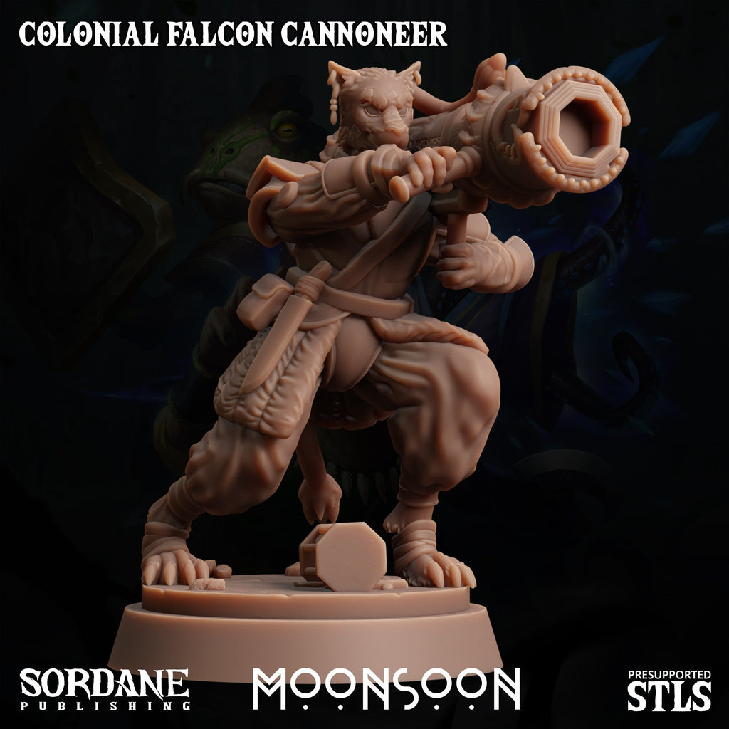 3D Printed Sordane Publishing Colonial Falcon Cannoneer Moonsoon 28 32mm D&D