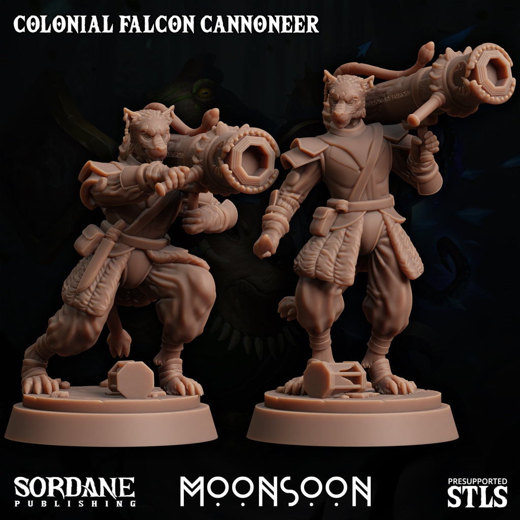 3D Printed Sordane Publishing Colonial Falcon Cannoneer Moonsoon 28 32mm D&D