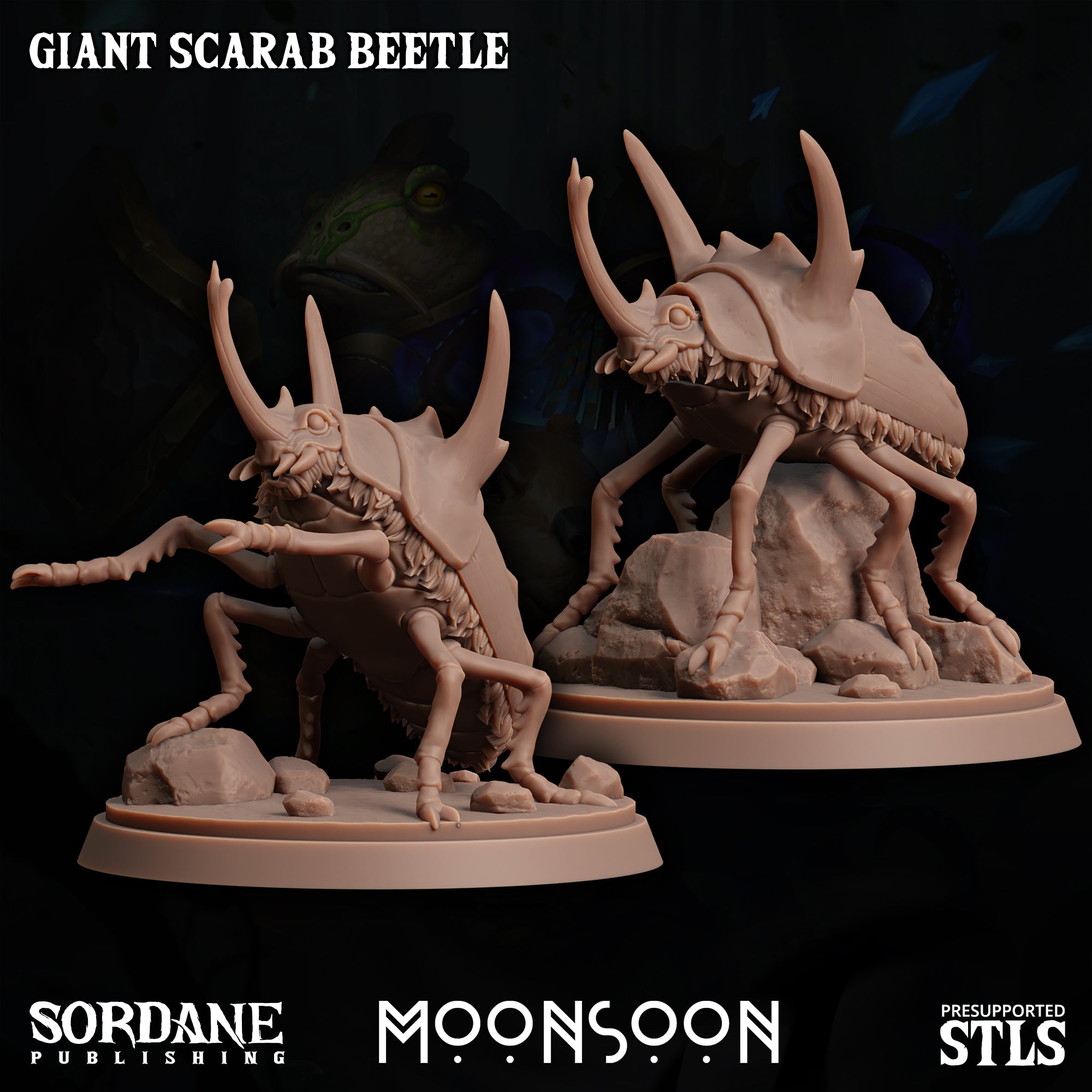 3D Printed Sordane Publishing Giant Scarab Beetle Moonsoon 28 32mm D&D