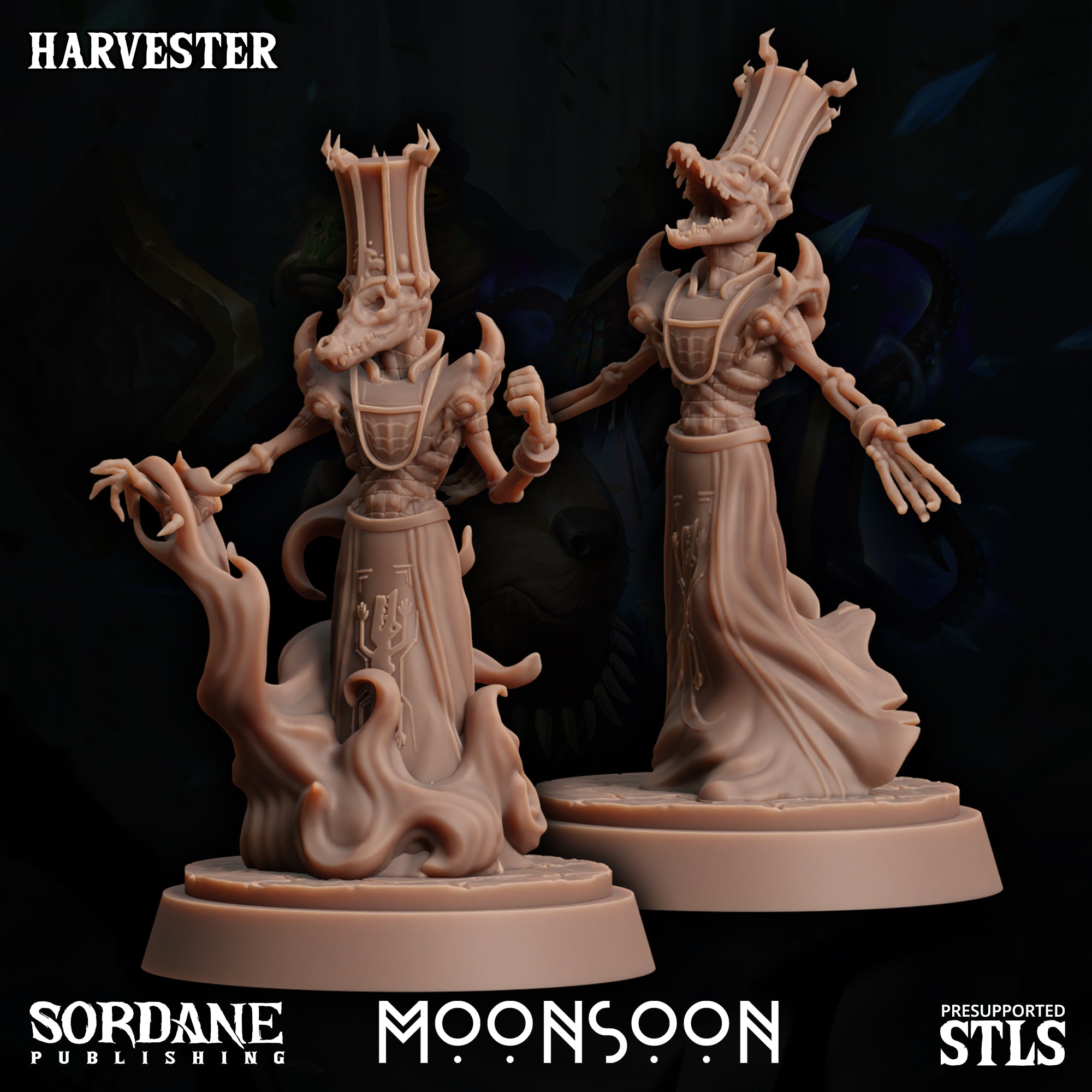 3D Printed Sordane Publishing Harvester Moonsoon 28 32mm D&D