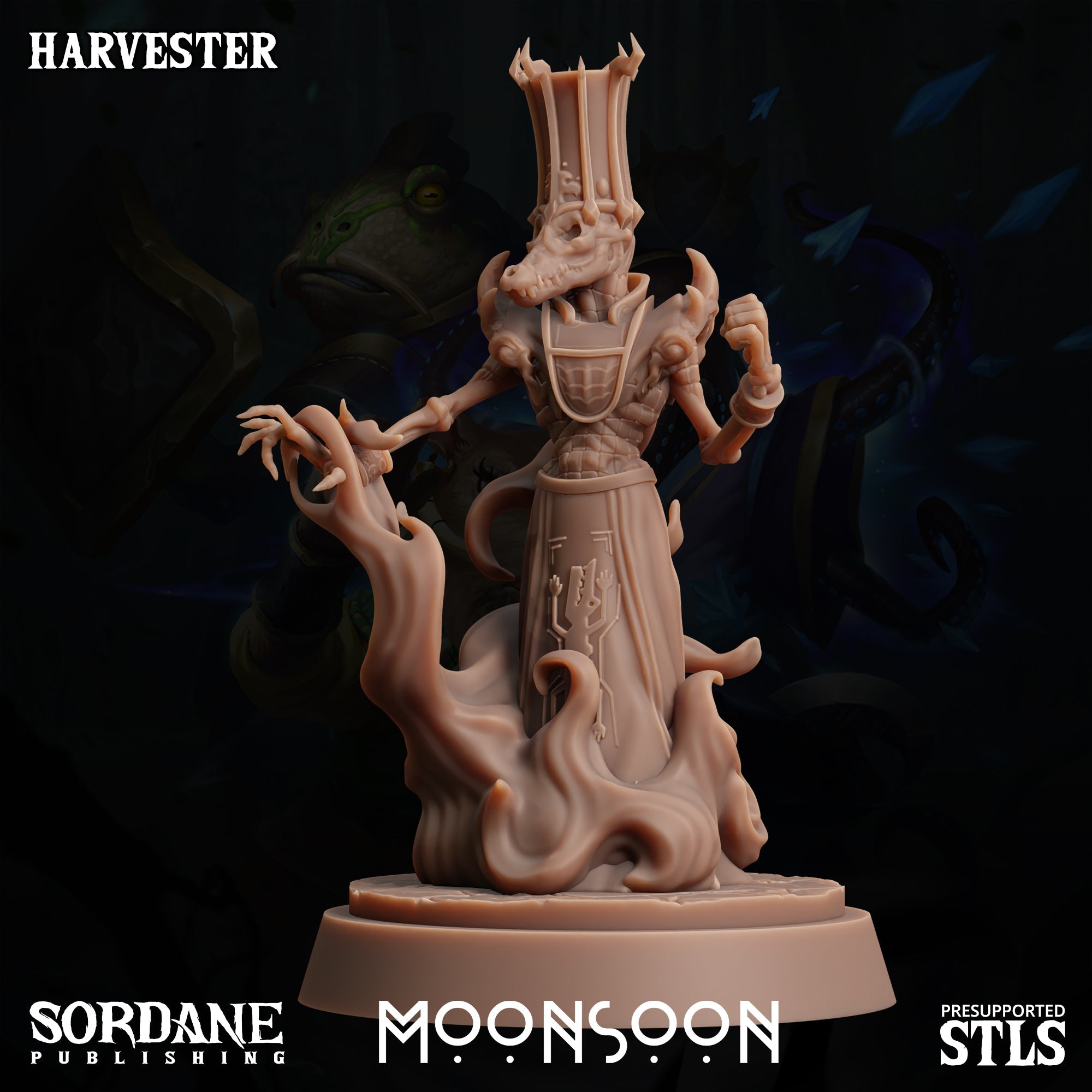 3D Printed Sordane Publishing Harvester Moonsoon 28 32mm D&D