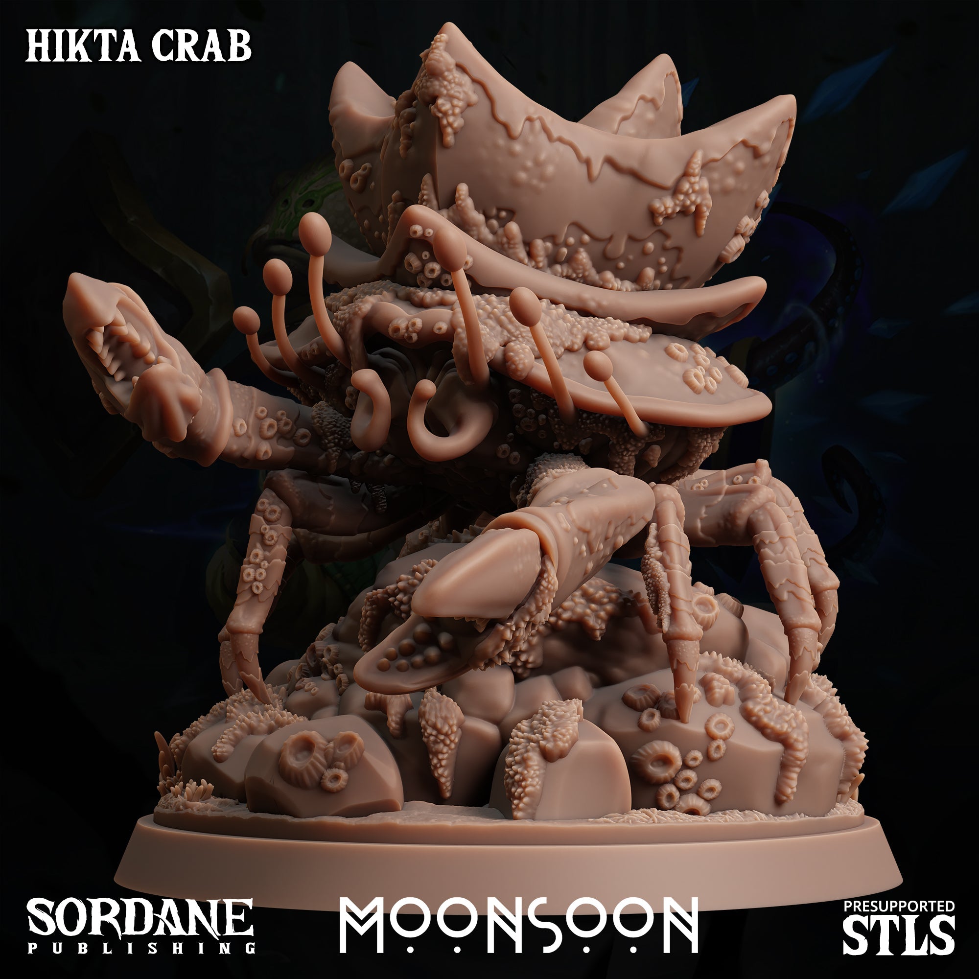 3D Printed Sordane Publishing Hikta Crab Moonsoon 28 32mm D&D