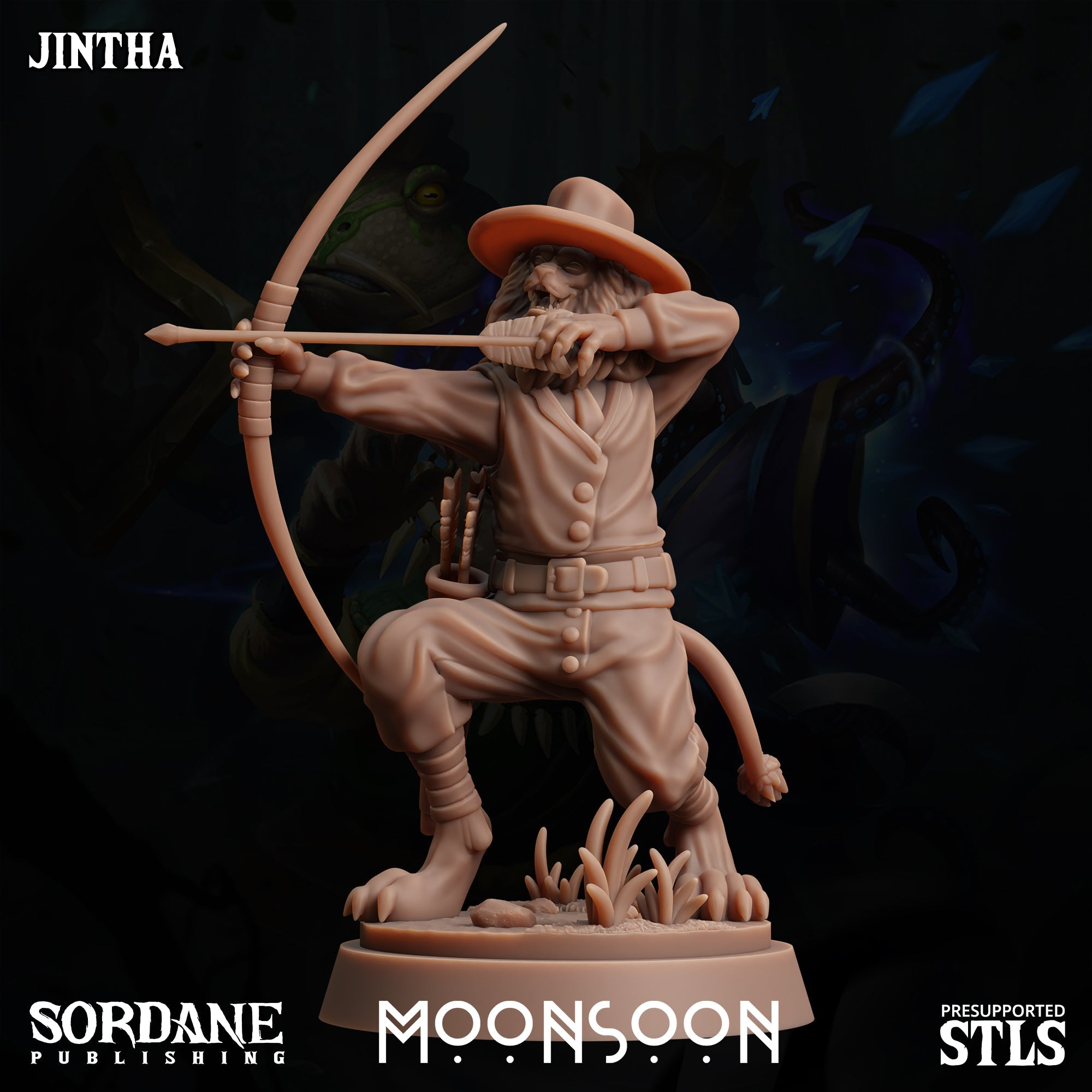 3D Printed Sordane Publishing Jintha Moonsoon 28 32mm D&D