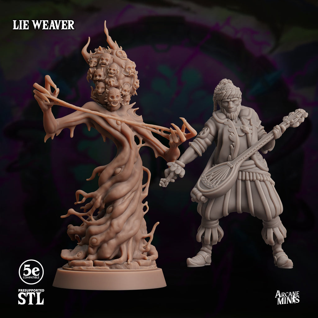 3D Printed Sordane Publishing Lie Weaver Moonsoon 28 32mm D&D